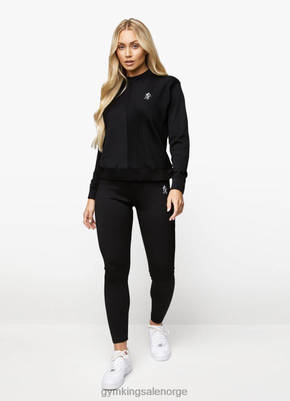 Gym King bias rib mannskap kvinner P2NZL618 svart klær