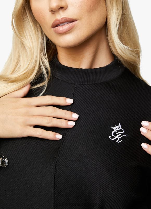 Gym King bias rib mannskap kvinner P2NZL618 svart klær