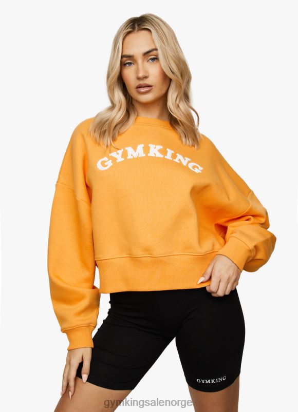 Gym King boucle mannskap kvinner P2NZL633 gylden oransje klær