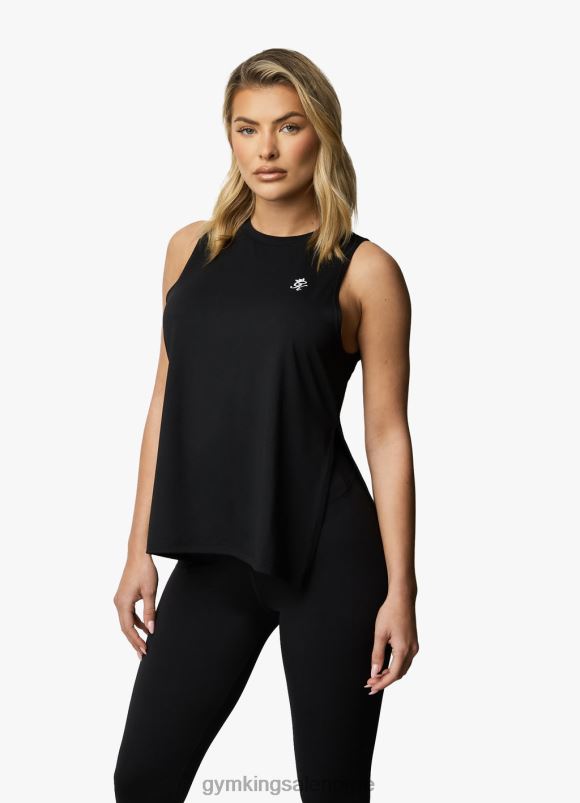 Gym King 365 vest med delt fald kvinner P2NZL531 svart klær