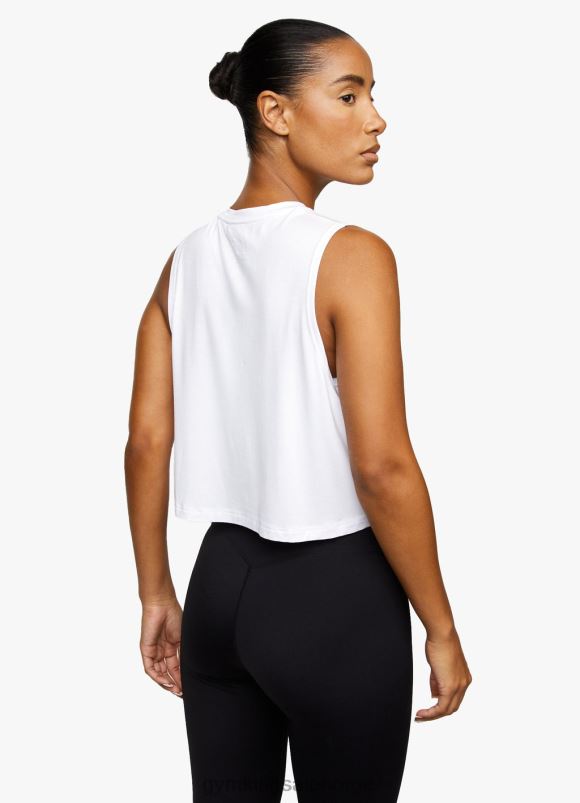 Gym King crop vest kvinner P2NZL541 lys hvit klær