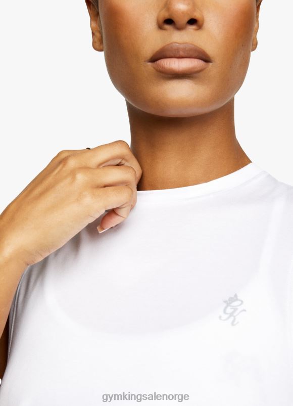 Gym King crop vest kvinner P2NZL541 lys hvit klær