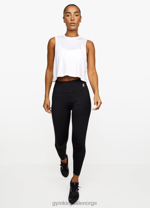 Gym King crop vest kvinner P2NZL541 lys hvit klær