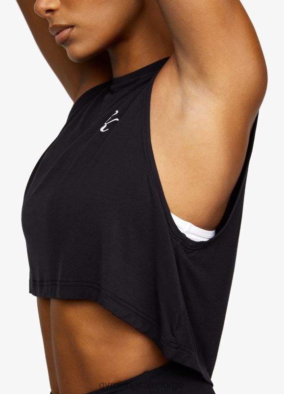 Gym King crop vest kvinner P2NZL544 svart klær