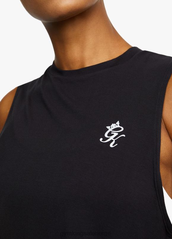 Gym King crop vest kvinner P2NZL544 svart klær