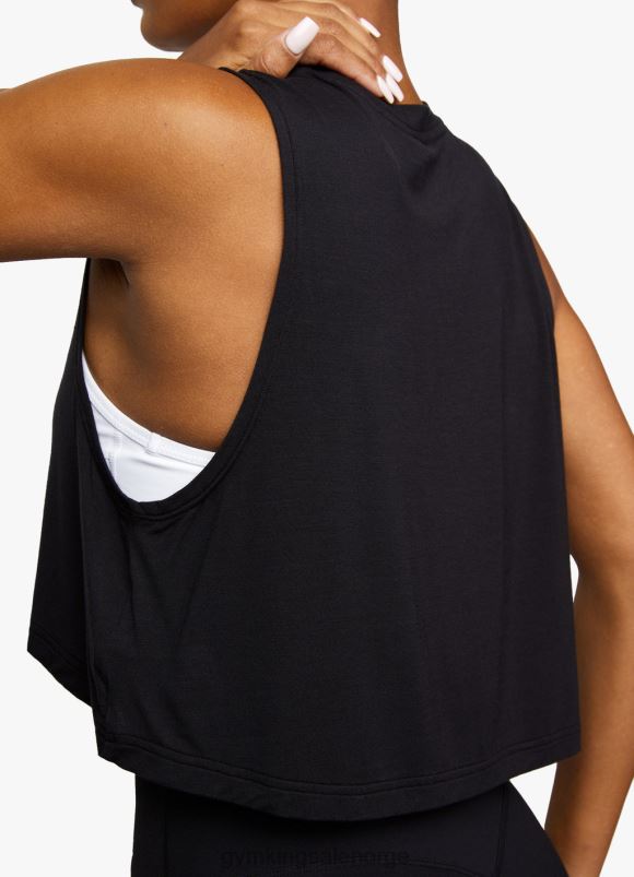 Gym King crop vest kvinner P2NZL544 svart klær