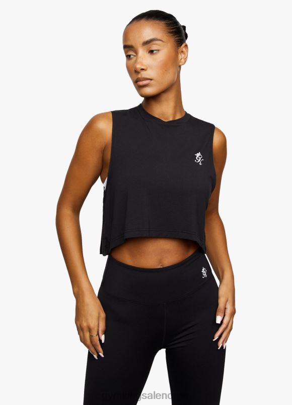 Gym King crop vest kvinner P2NZL544 svart klær