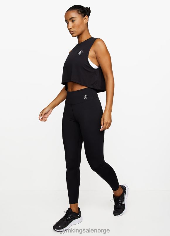 Gym King crop vest kvinner P2NZL544 svart klær