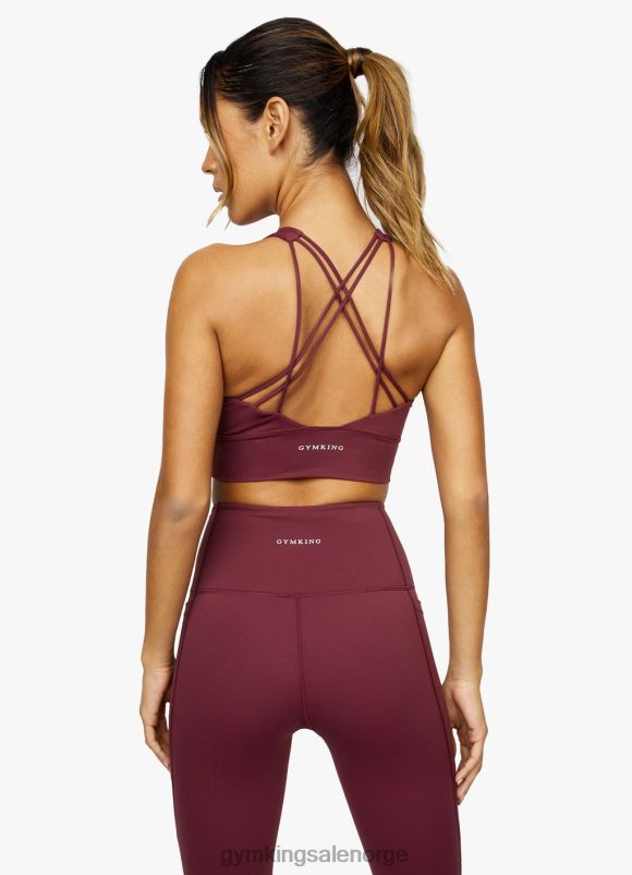 Gym King dominerer bh kvinner P2NZL559 rødvin klær