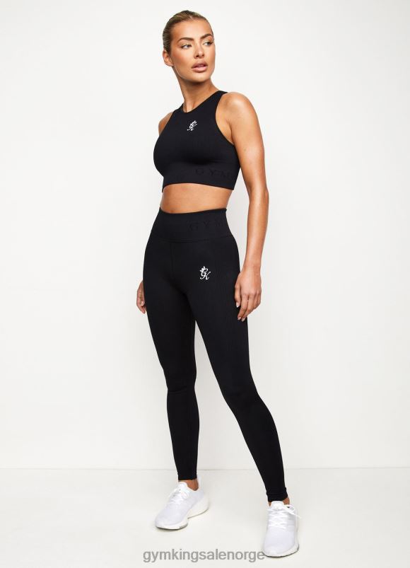 Gym King formasjon sømløs ribbe bh kvinner P2NZL545 svart klær