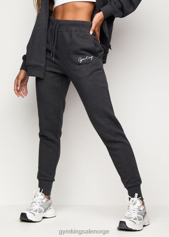 Gym King script slouch jogger kvinner P2NZL607 kullmergel/hvit klær