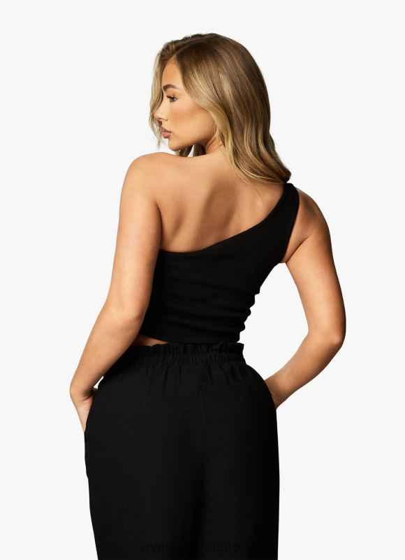 Gym King asymmetrisk avling kvinner P2NZL394 svart klær