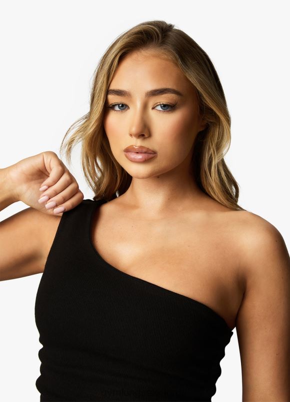 Gym King asymmetrisk avling kvinner P2NZL394 svart klær