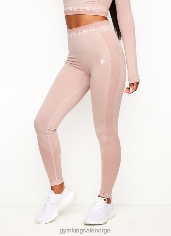 Gym King leggings med sømløse resultater kvinner P2NZL339 rosa marengs klær