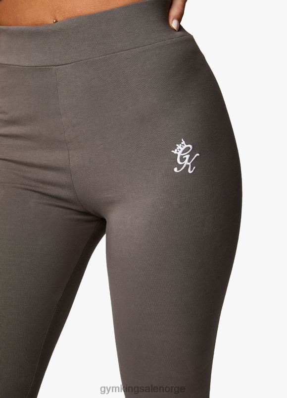 Gym King lineær bue jersey legging kvinner P2NZL323 stålgrå/hvit klær