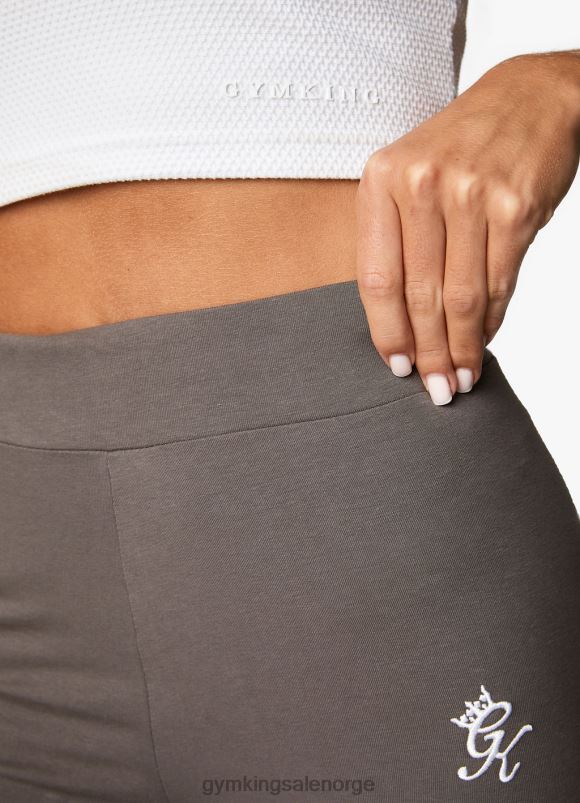 Gym King lineær bue jersey legging kvinner P2NZL323 stålgrå/hvit klær