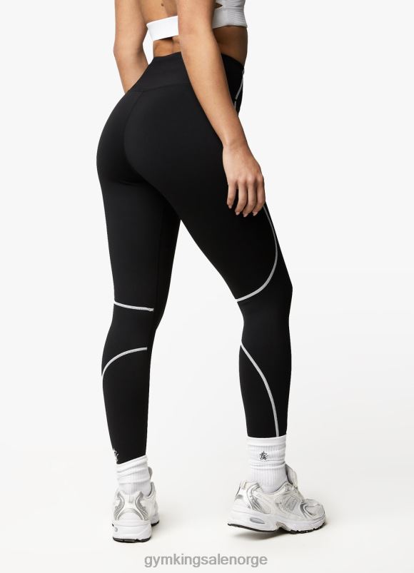 Gym King motivere legging kvinner P2NZL336 svart hvit klær