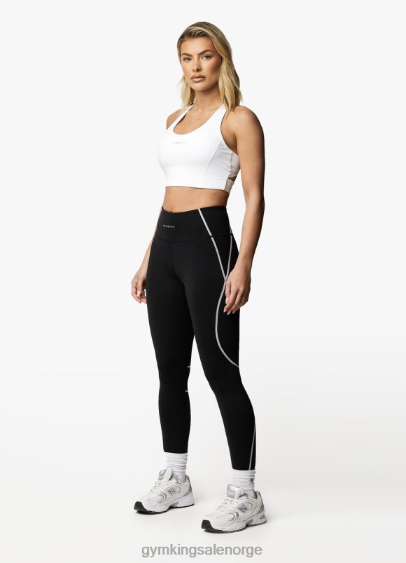 Gym King motivere legging kvinner P2NZL336 svart hvit klær