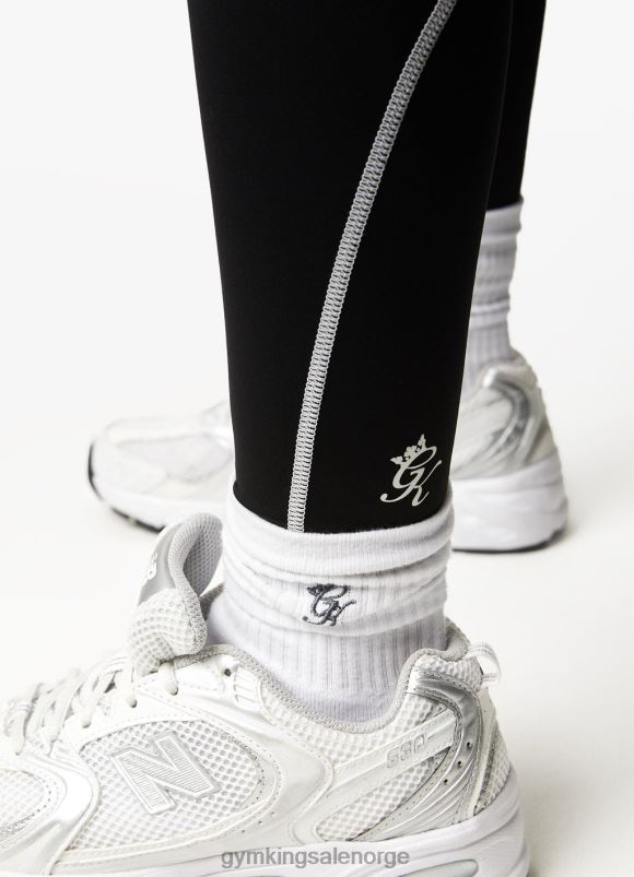 Gym King motivere legging kvinner P2NZL336 svart hvit klær