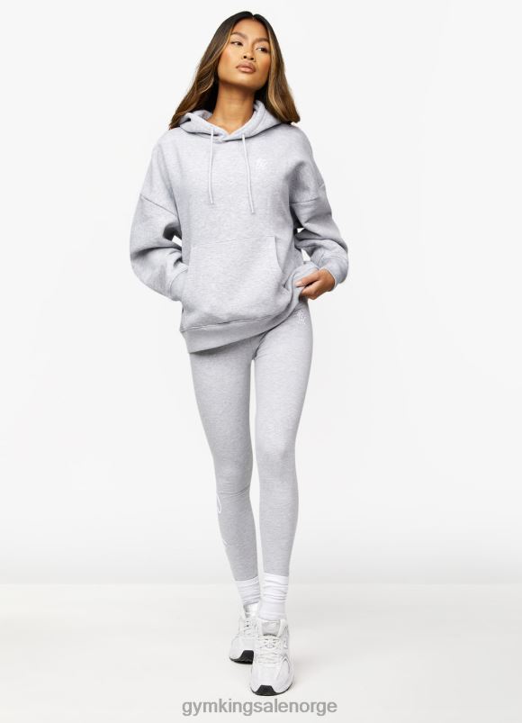 Gym King script legging kvinner P2NZL334 grå mergel klær
