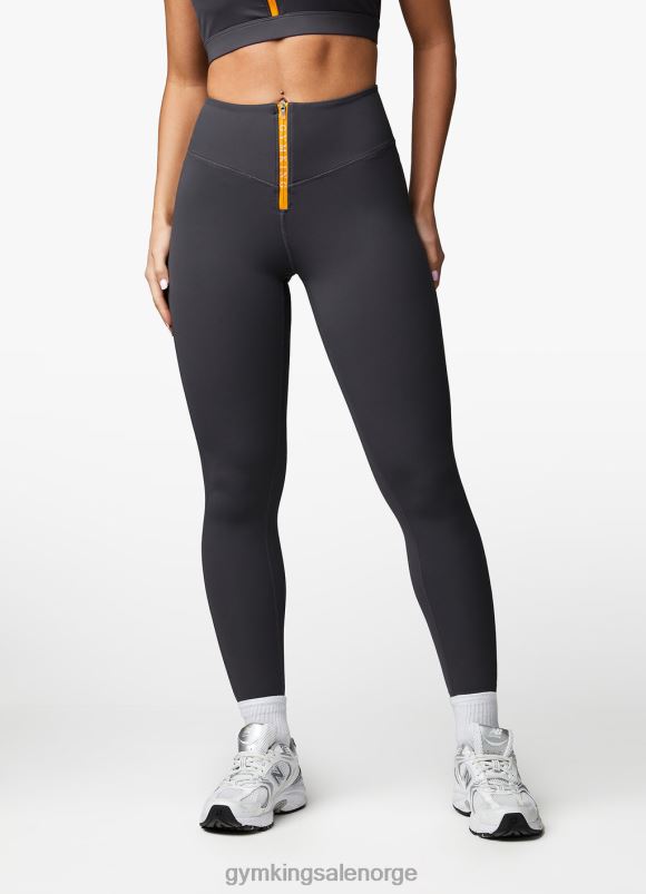 Gym King utholdenhet tekstur legging kvinner P2NZL330 grafitt/gyllen oransje klær