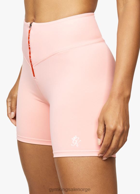 Gym King utholdenhet glidelås foran syklus kort kvinner P2NZL510 rødme rosa/chilirød klær