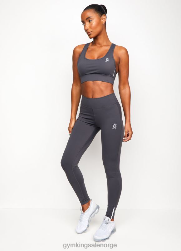 Gym King sports-bh med rør kvinner P2NZL583 mørkegrå/sølv klær