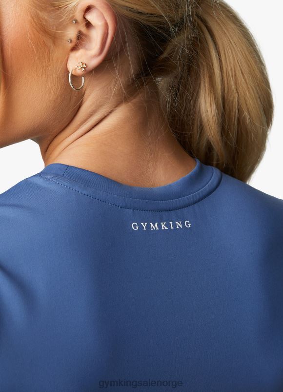 Gym King 365 ss tee kvinner P2NZL425 blått stål klær