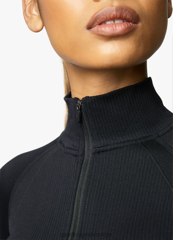 Gym King intensjon multi rib 1/4 trakt kvinner P2NZL437 svart klær