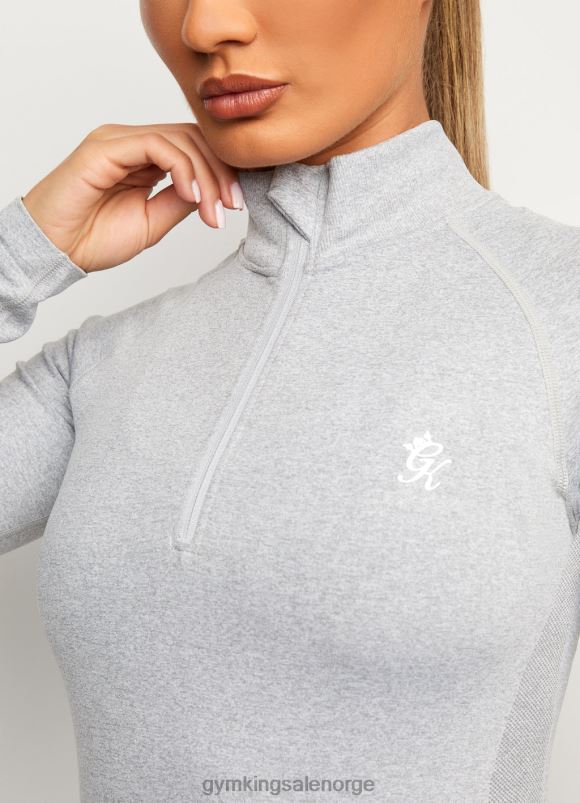 Gym King sømløse resultater 1/4 glidelåstrakt kvinner P2NZL451 ismelert klær