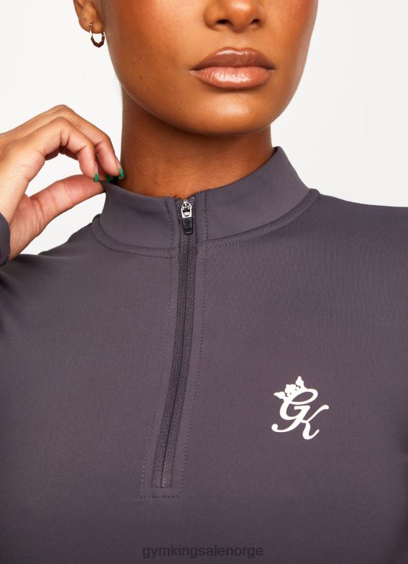 Gym King slag 1/4 glidelås beskjæring kvinner P2NZL476 myk skifer/fersken klær