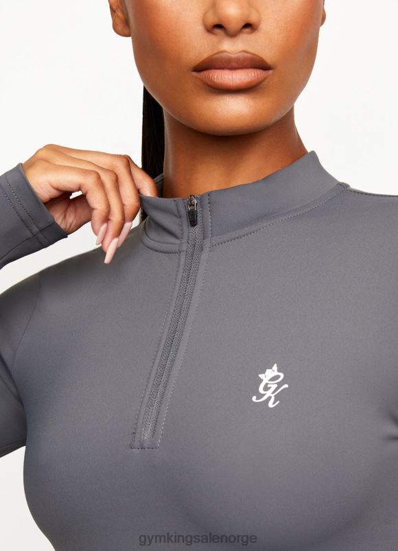 Gym King slag 1/4 glidelåstrakt kvinner P2NZL456 mørk grå klær