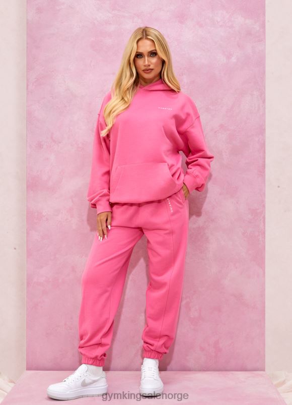 Gym King malibu overdimensjonert hette og jogger kvinner P2NZL561 rosa klær