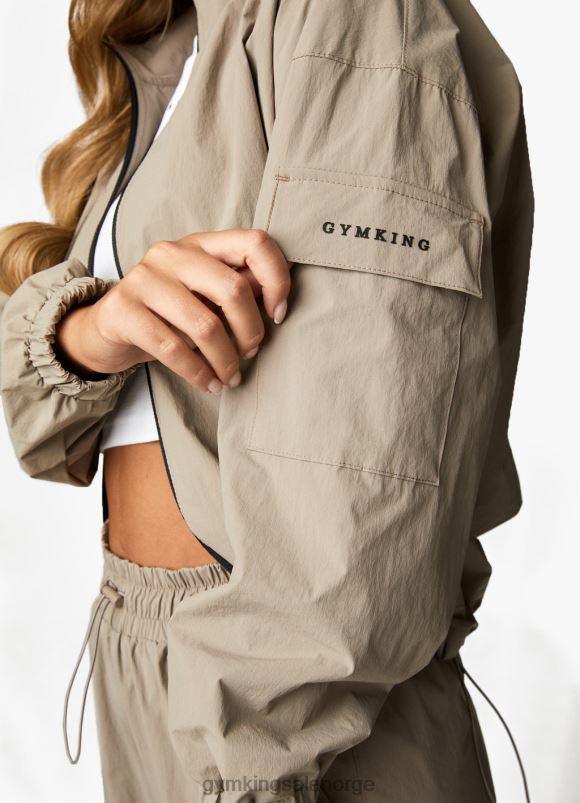 Gym King bruksvevd jakke kvinner P2NZL634 mokka klær