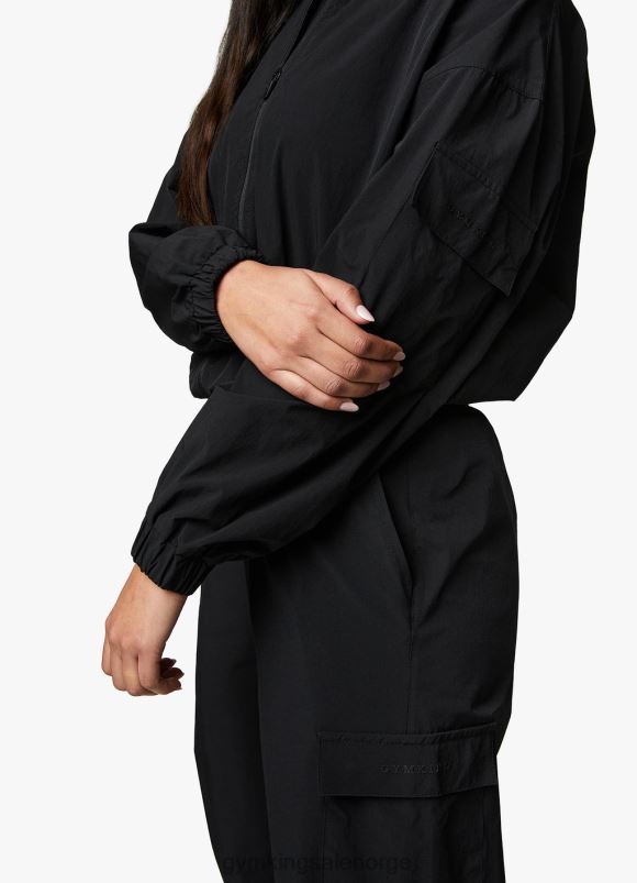 Gym King bruksvevd jakke kvinner P2NZL636 svart klær