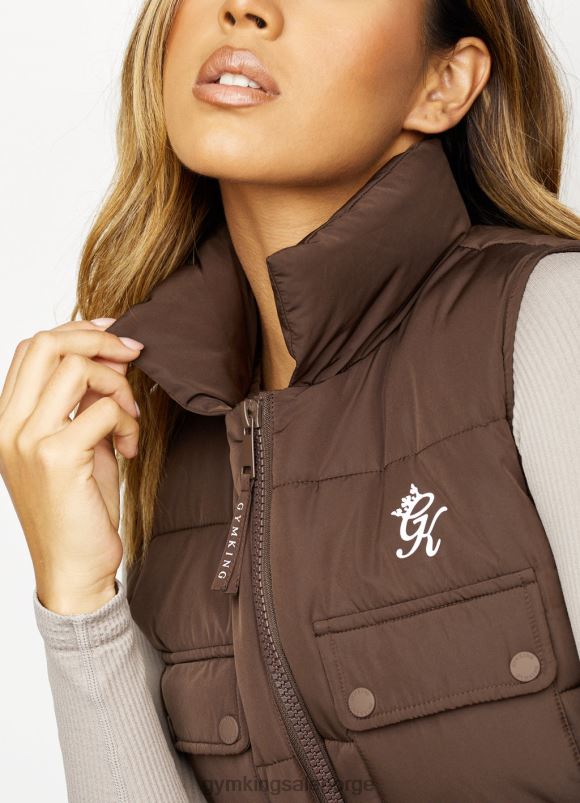 Gym King nytte gilet kvinner P2NZL637 sjokolade klær