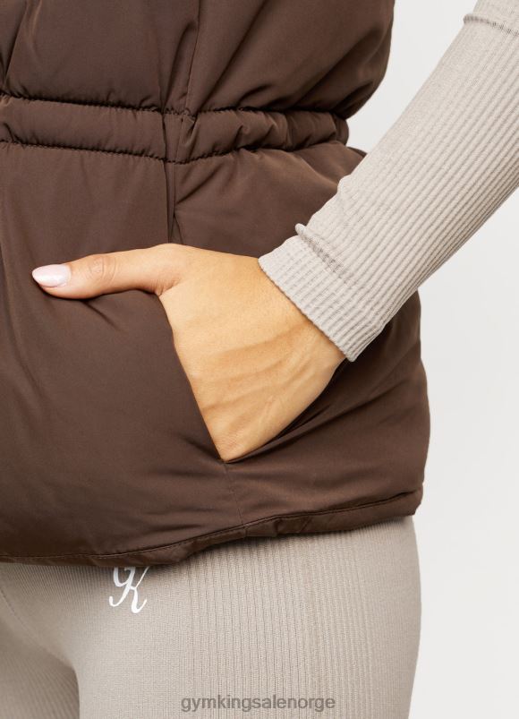 Gym King nytte gilet kvinner P2NZL637 sjokolade klær