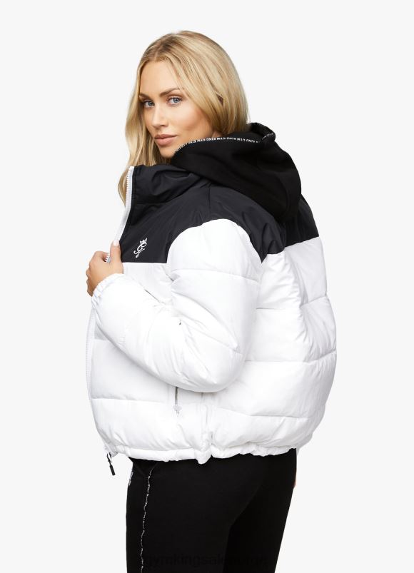 Gym King resolut puffer kvinner P2NZL640 hvit svart klær
