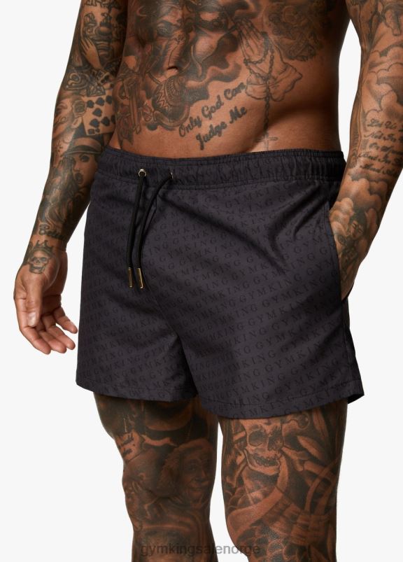 Gym King marina short 4'' menn P2NZL163 svart aop klær