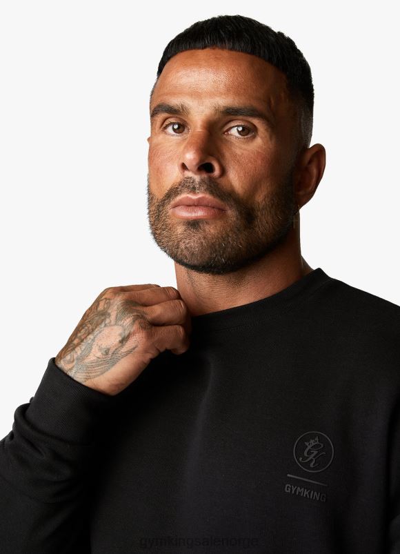 Gym King aventus drop shoulder crew menn P2NZL208 svart klær