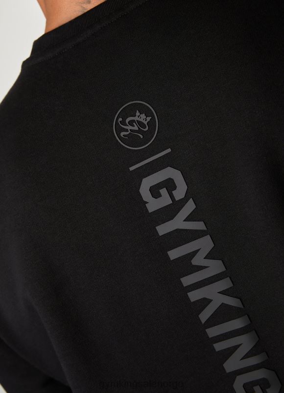 Gym King aventus drop shoulder crew menn P2NZL208 svart klær