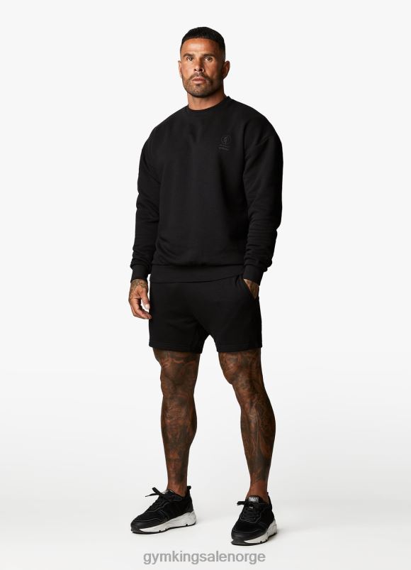 Gym King aventus drop shoulder crew menn P2NZL208 svart klær