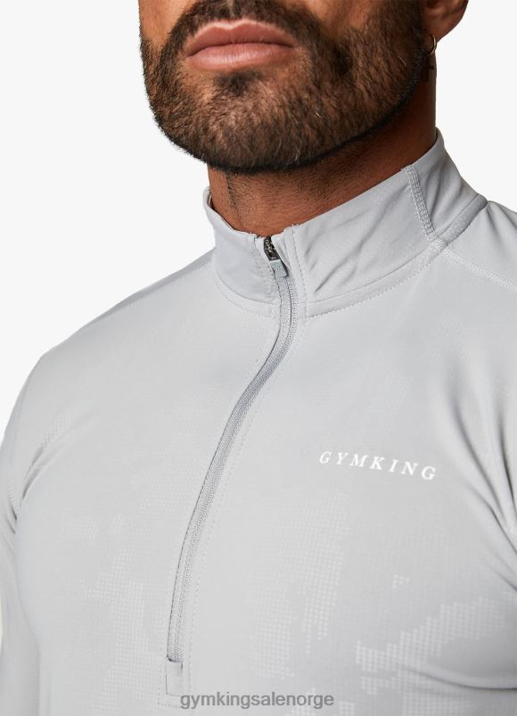Gym King preget camo 1/4 glidelåstrakt menn P2NZL172 overskyet grå klær