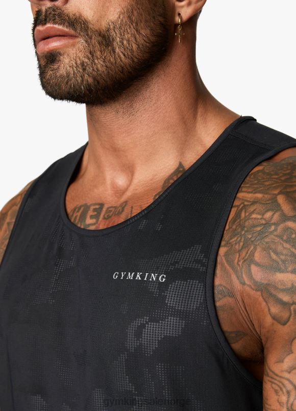 Gym King preget camo vest menn P2NZL167 svart klær