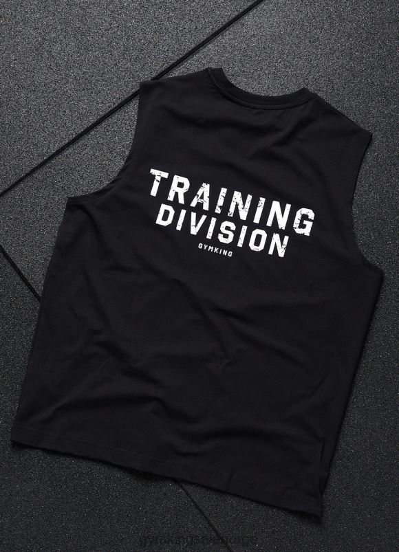 Gym King treningsavdelingstank menn P2NZL181 svart hvit klær