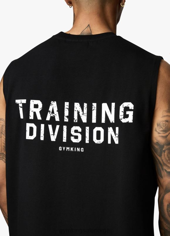 Gym King treningsavdelingstank menn P2NZL181 svart hvit klær