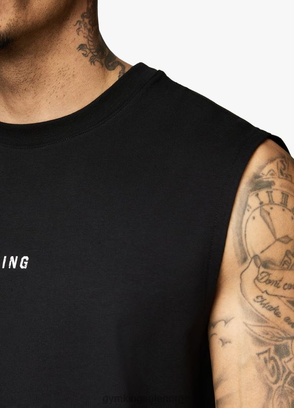 Gym King treningsavdelingstank menn P2NZL181 svart hvit klær