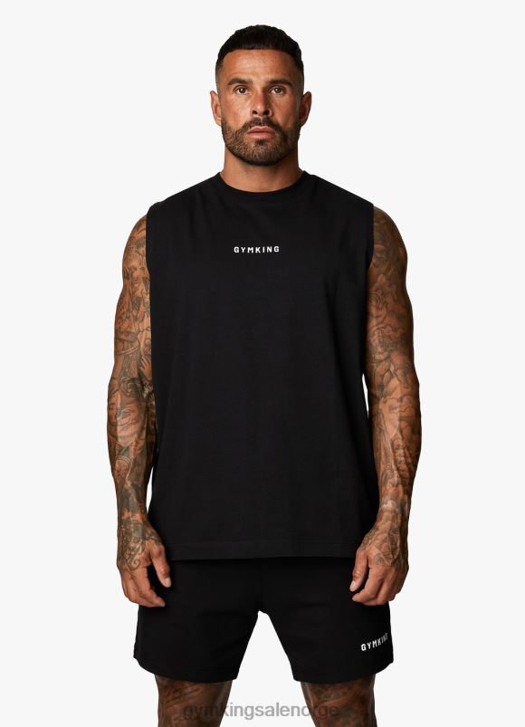 Gym King treningsavdelingstank menn P2NZL181 svart hvit klær