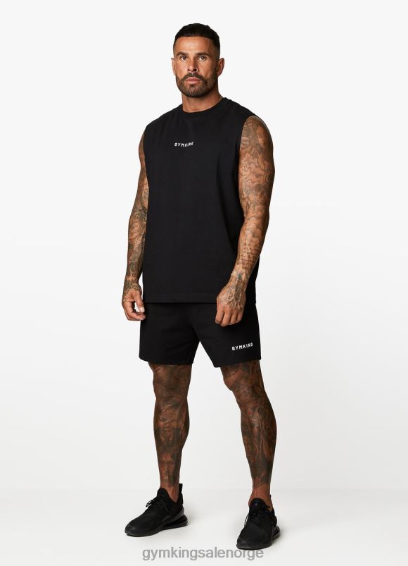 Gym King treningsavdelingstank menn P2NZL181 svart hvit klær