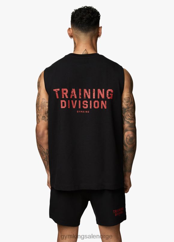 Gym King treningsavdelingstank menn P2NZL184 svart, rød klær